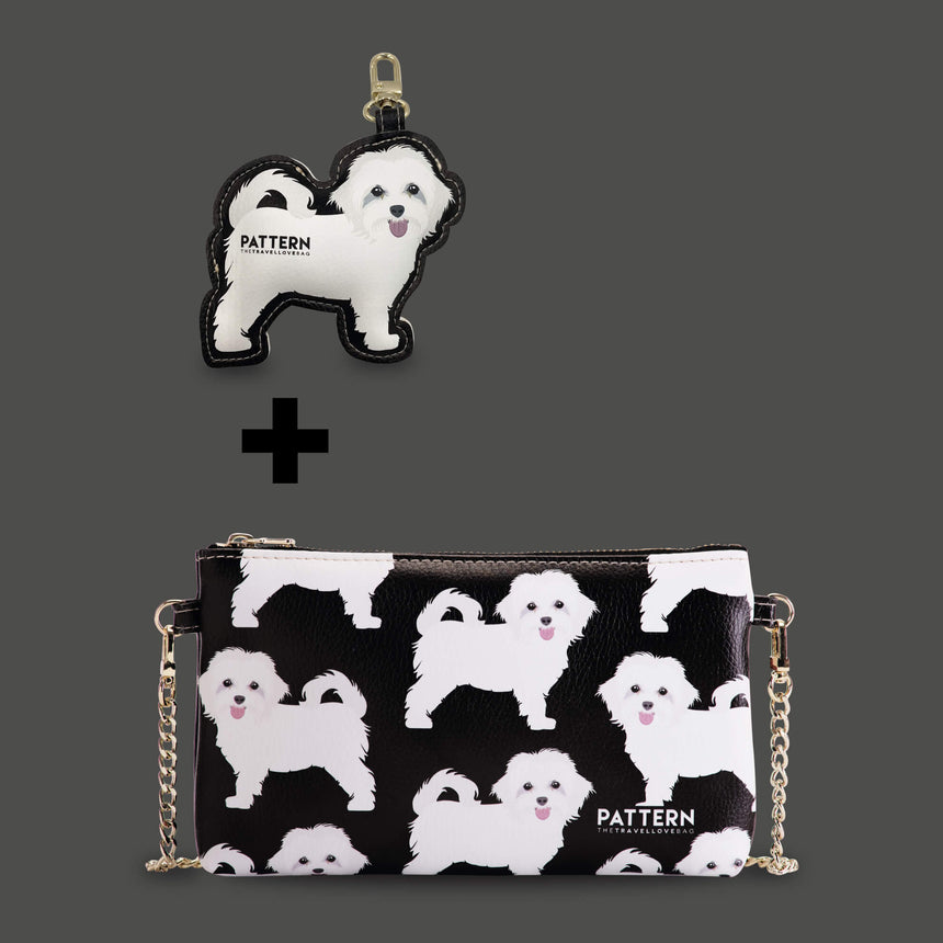 BUNDLE KEY CHARM MALTESE NERO